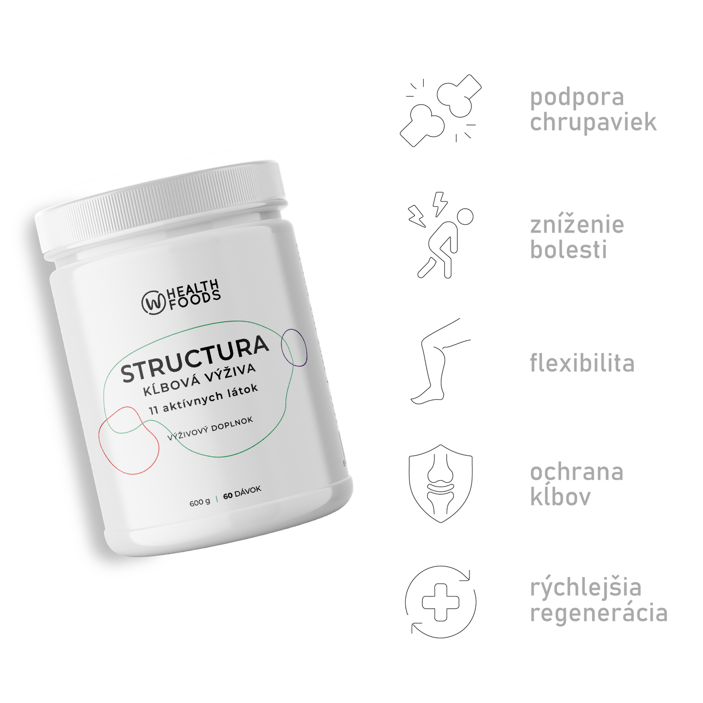 wHealth Kosti & Kĺby - Kĺbová výživa, Calcium complex, Vitamín D3 + K2
