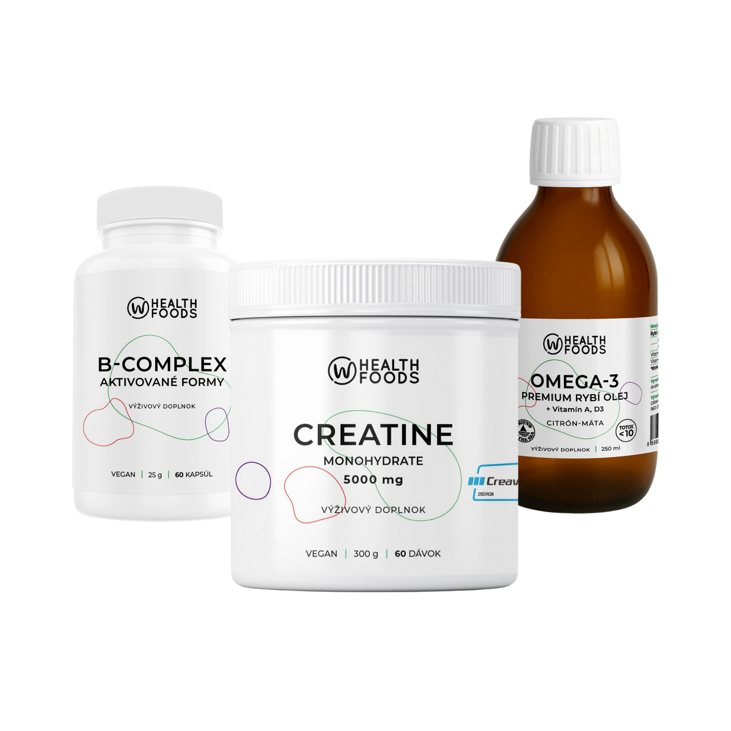 wHealth Performance - Kreatín, B-Complex, Omega-3 MK