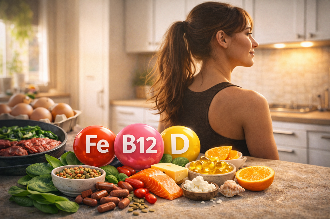 Železo, B12 a vitamín D: 3 mikronutrienty, ktoré ženám často chýbajú