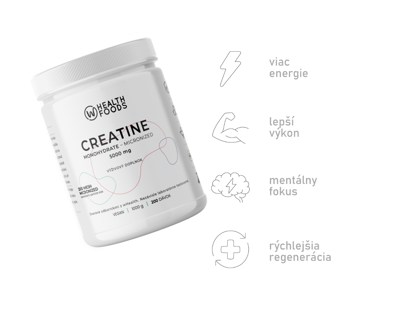 Kreatín monohydrát - 1 kg