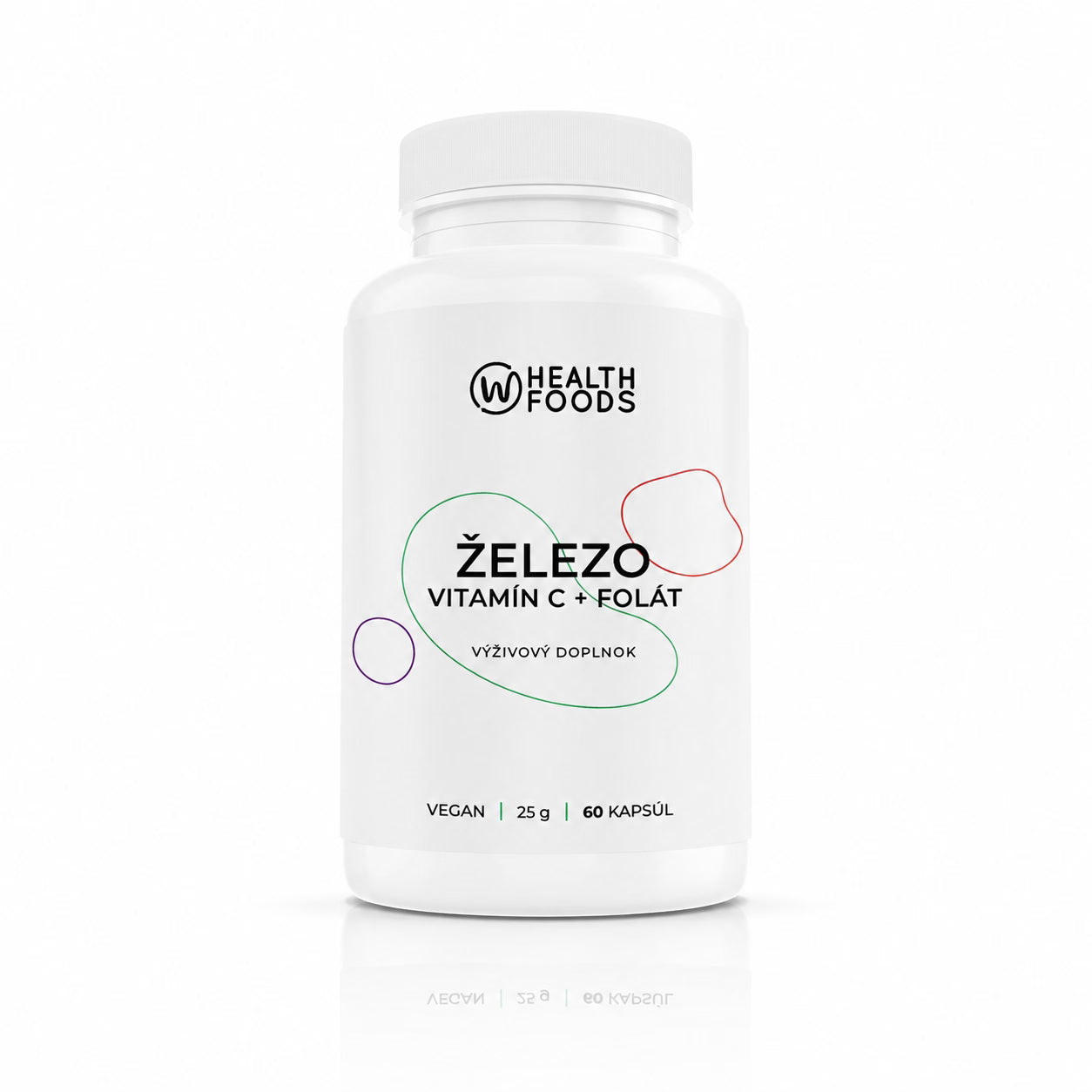 Železo 15 mg + Vitamín C a Folát (B9)