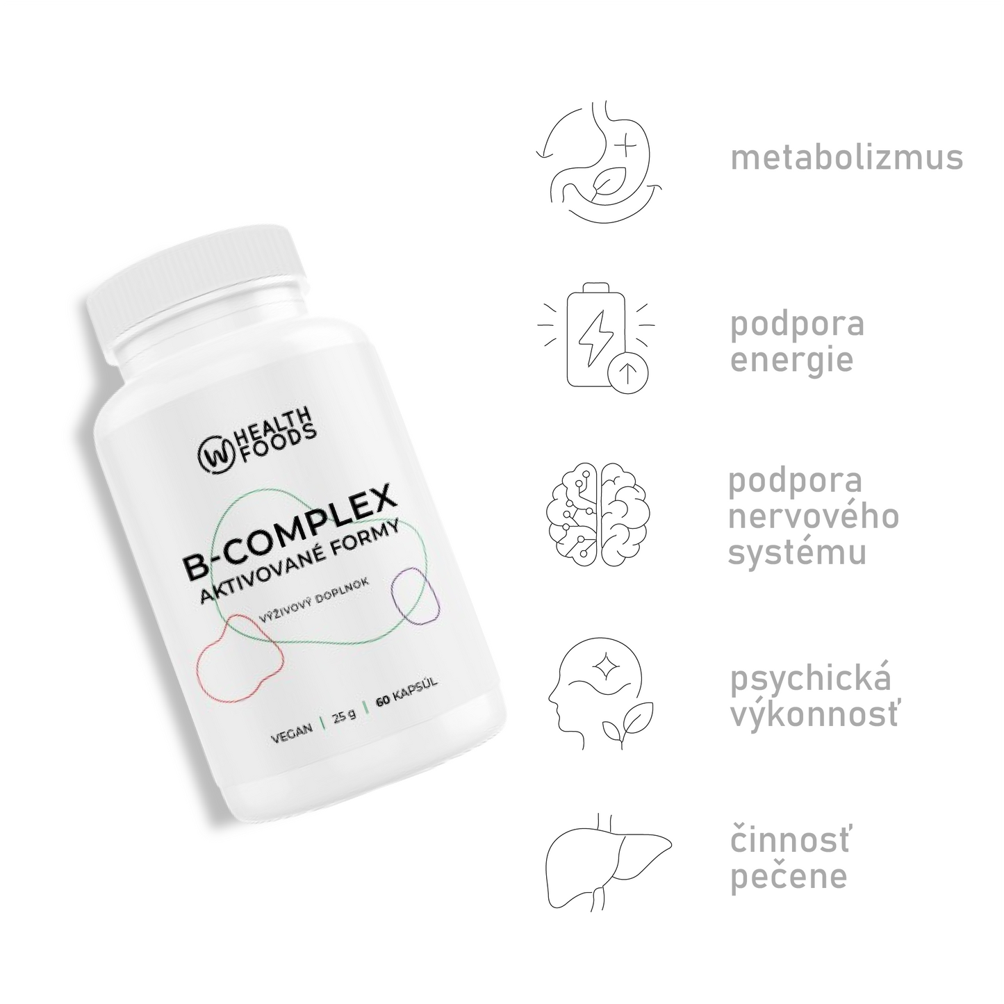 wHealth Performance - Kreatín, B-Complex, Omega-3 MK kapsuly