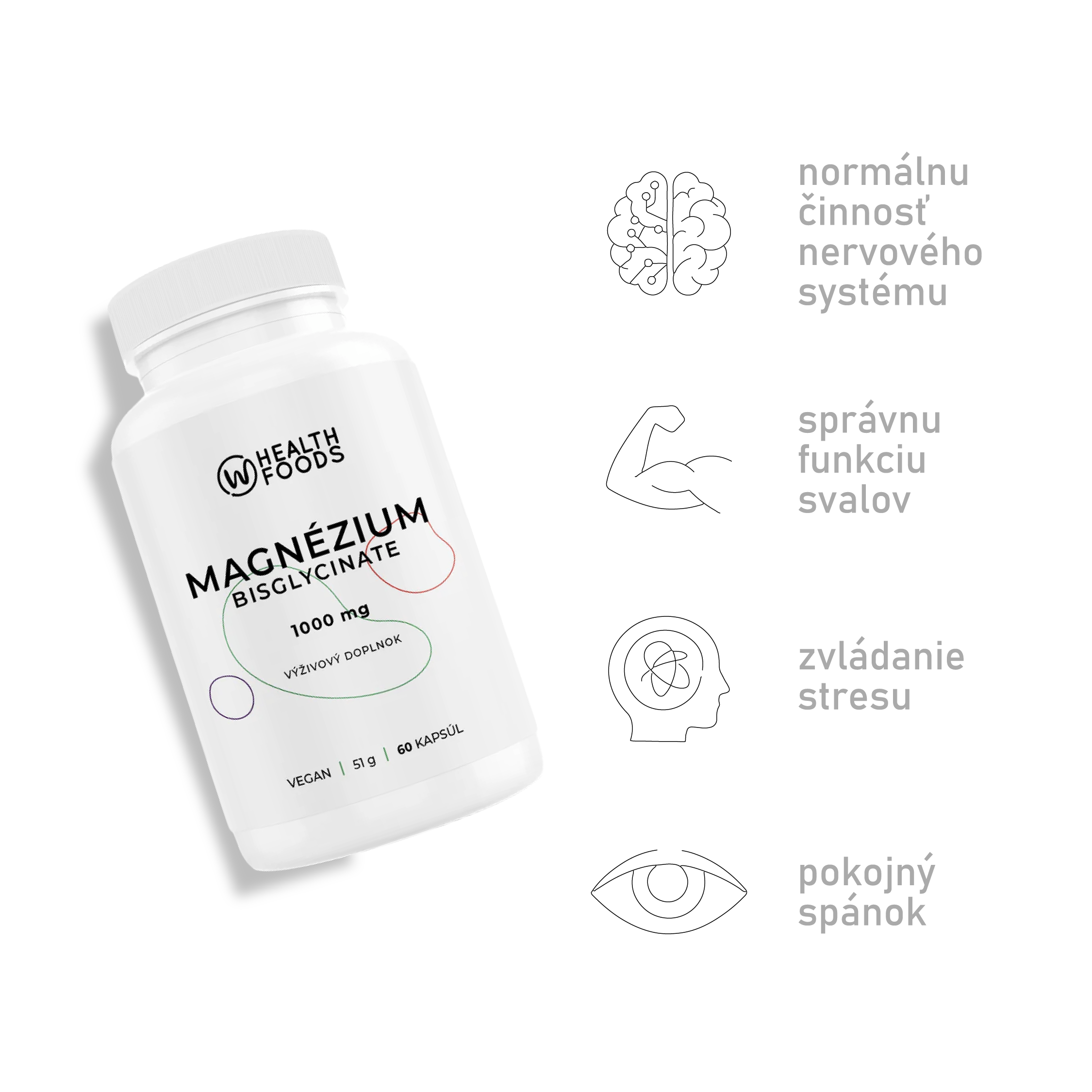 Magnézium Bisglycinát + Vitamín B6 / 60 kapsúl
