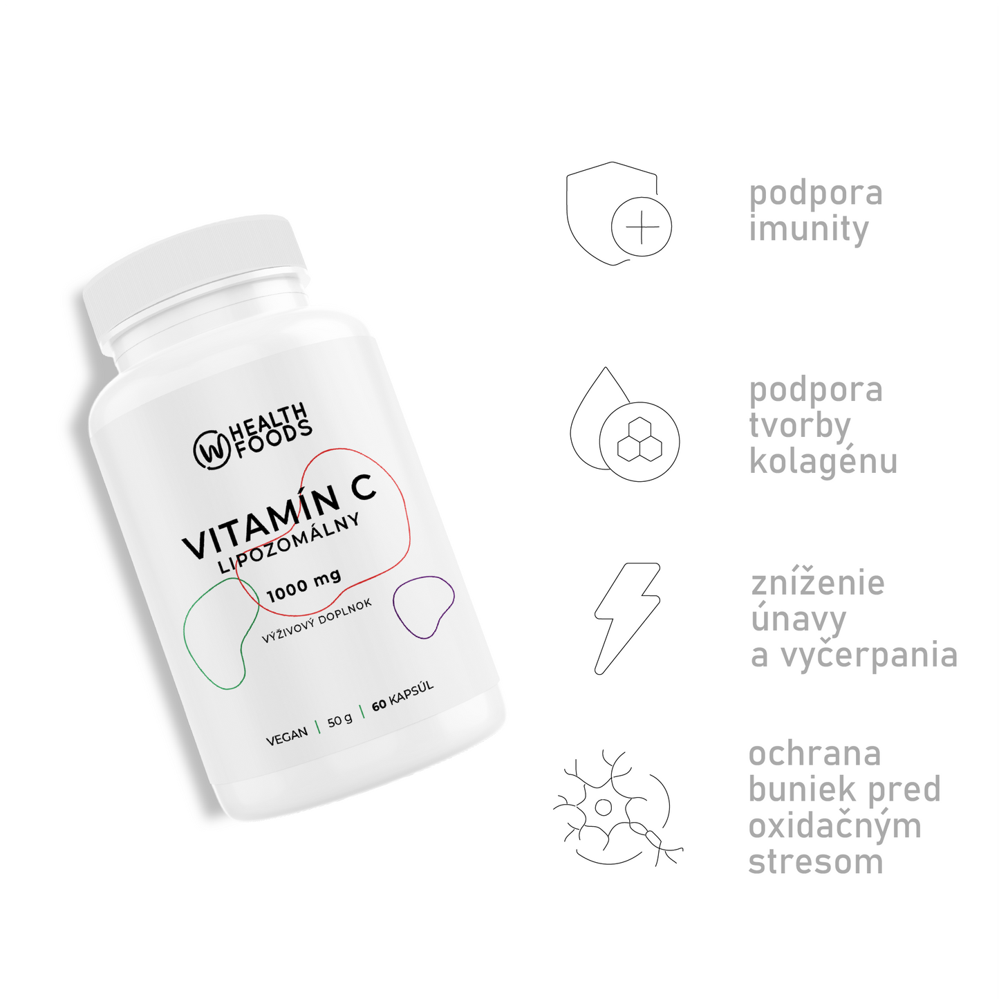 Lipozomálny vitamín C 60 kapsúl