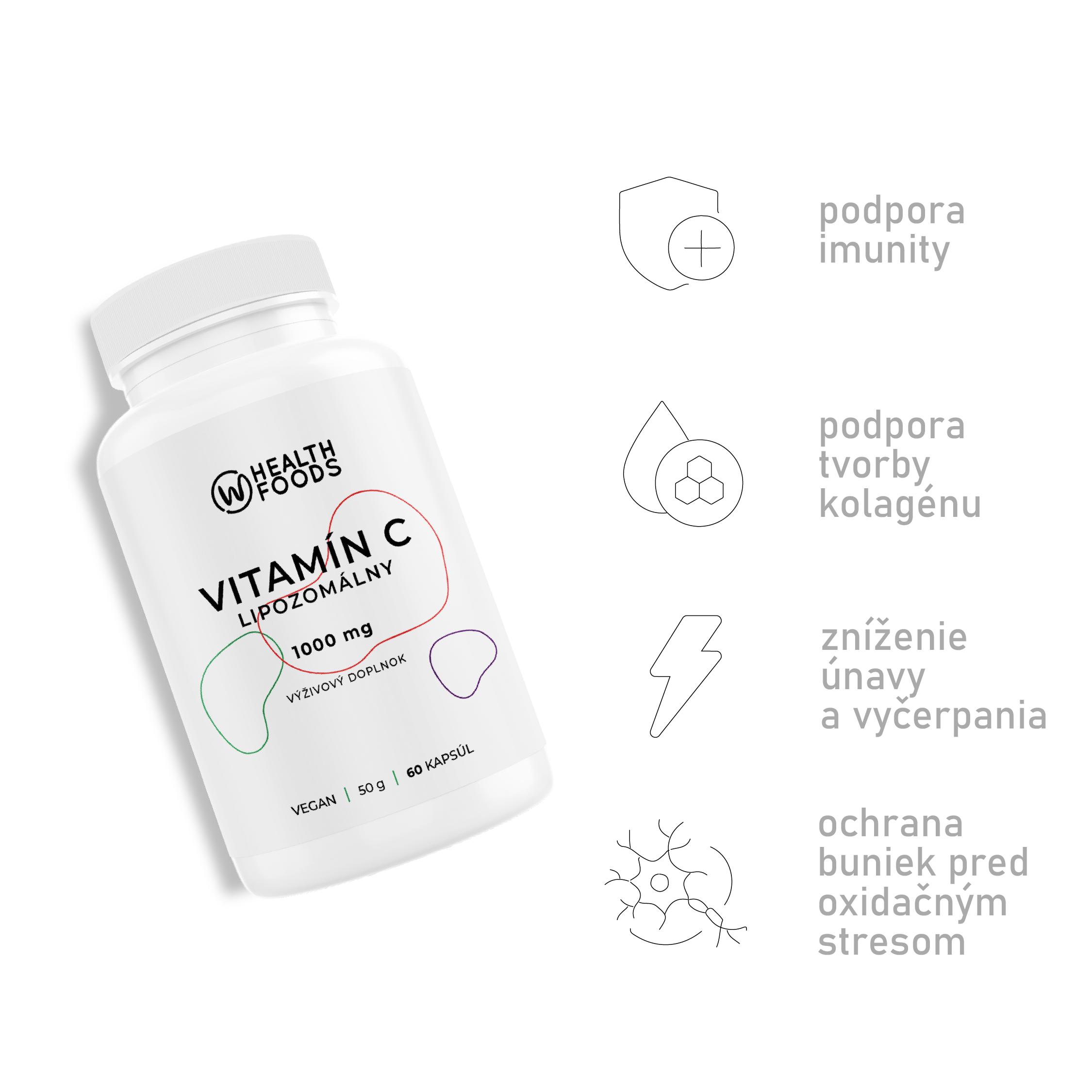Lipozomálny vitamín C 60 kapsúl