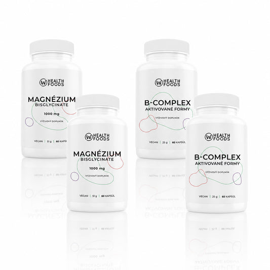 wHealth Spánok & Stres - 2x Magnézium, 2x B-Complex